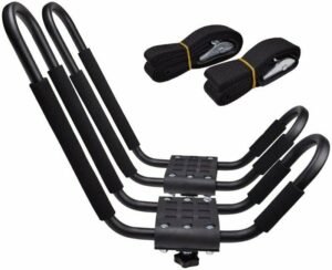  TMS J-Bar Rack HD Kayak Carrier Canoe Boat Surf Ski Roof Top Mounted on Car SUV Crossbar