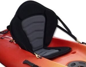  Pactrade Marine Adjustable Straps Black Gray Padded Deluxe Kayak Seat Detachable Storage Back Backpack Bag Canoe Backrest Support