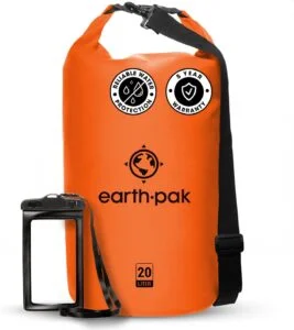  Earth Pak Waterproof Dry Bag - Roll Top Waterproof Backpack Sack Keeps Gear Dry for Kayaking, Beach,