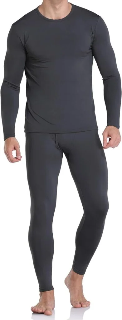 WEERTI Thermal Underwear for Men Long Johns Mens with Fleece Lined, Base Layer Men Cold Weather Top Bottom