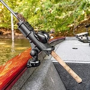  RAILBLAZA Kayak Rod Holder II with TracLoader SidePort for Baitcasting, Spinning, Fly Fishing and More - Pack of 2