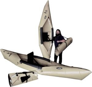  Tucktec Advanced 10 Foot Folding Kayak - Stronger Than a Inflatable Kayak- Ideal for Kayak Fishing - Set up The Foldable Kayak Canoe in 2 Minutes 