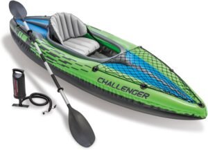  INTEX Challenger Inflatable Kayak Series: Includes Deluxe 86in Kayak Paddles and High-Output Pump – SuperStrong PVC – 