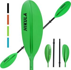 Kayak Paddle 4 Pieces Aluminum Shaft and PP Blade Floating 90.5inch/230cm Lightweight Oars