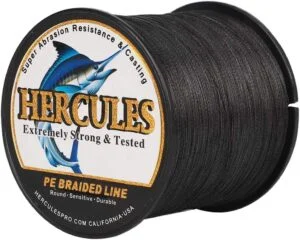 HERCULES Cost-effective Super Cast 8 Strands Braided Fishing Line 10LB to 300LB Test for Salt-water,109/328/547/1094 Yards(100M/300M/500M/1000M),Diam.#0... 