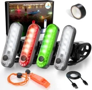 Botepon Kayak Navigation Lights Stern Lights Battery Operated, Waterproof Kayak Lights For Night Kayaking, Paddle Board Lights, Marine Safety Lights For Pontoon Boat, Bass Boat, Dinghy
