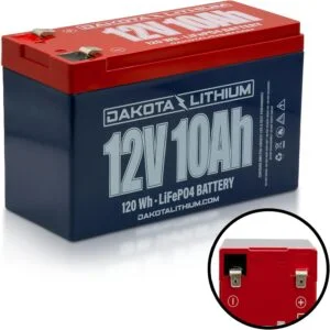 Dakota Lithium - 12V 10Ah LiFePO4 Deep Cycle Battery - Built in BMS – For Ice Fishing, Kayaks, Fish Finders, and More