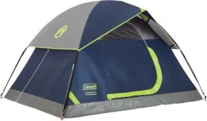  Coleman Sundome Camping Tent, 2/3/4/6 Person Dome Tent with Snag-Free Poles for Easy Setup in Under 10 Mins, Included Rainfly Blocks Wind & Rain,